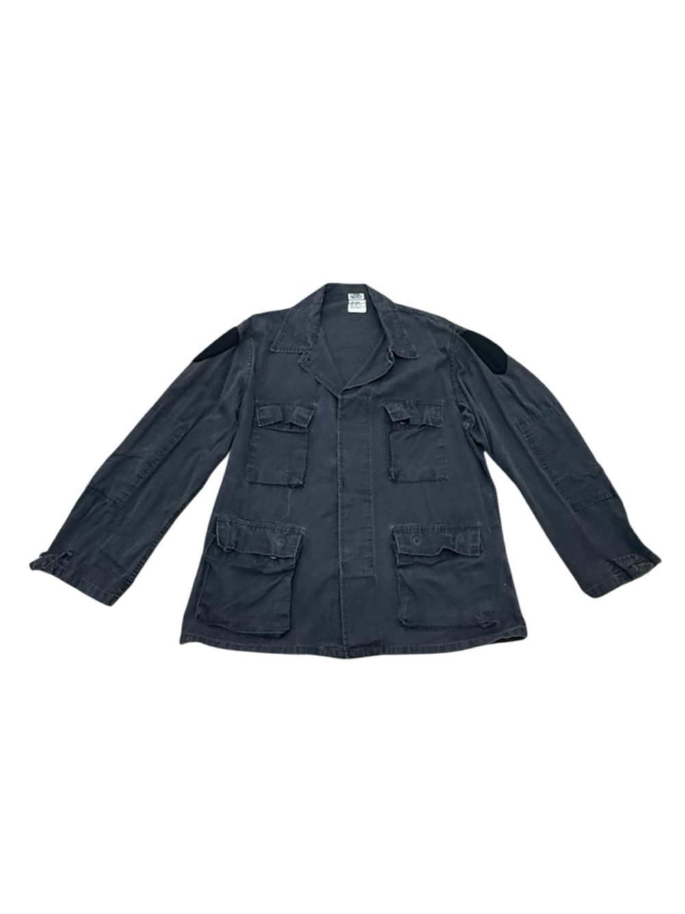 Men’s Black Faded Military Field Jacket Four Pocket Utility